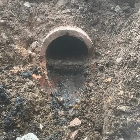 blocked drain pipe